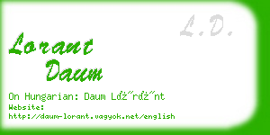 lorant daum business card